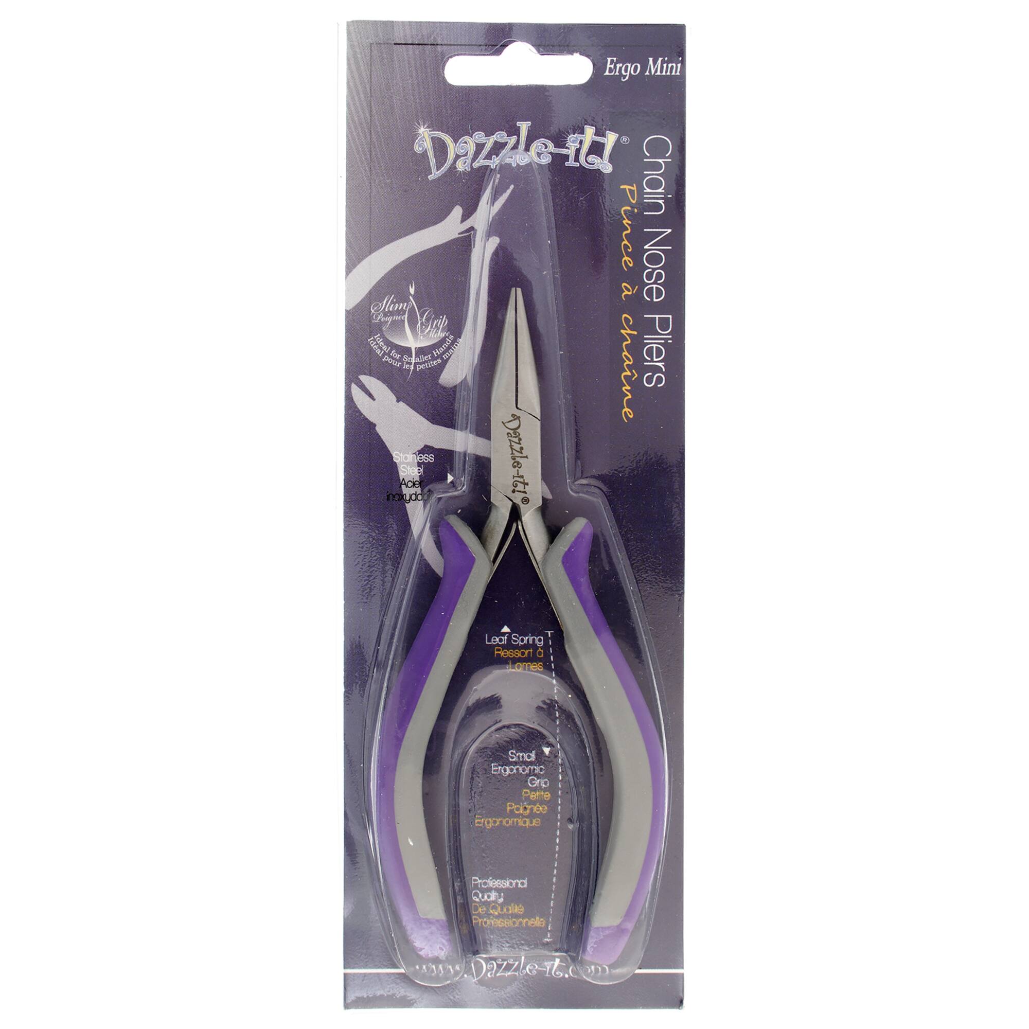 John Bead 5" Ergo Minis Multi Purpose Stainless Steel Chain Nose Jewelry Pliers
